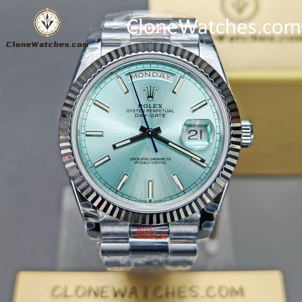 Rolex Super Clone Watches 1:1 Day Date Ice Blue  Dial 40mm M228236-0018 3255 Movement