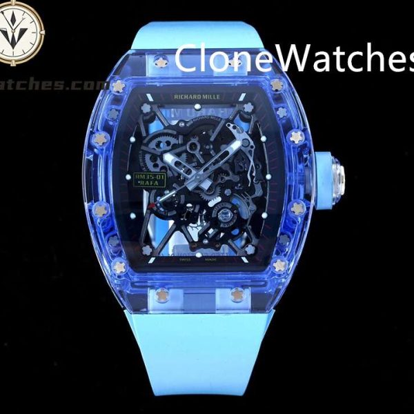 Super Clone Watches – Richard Mille RM 035 Blue Crystal
