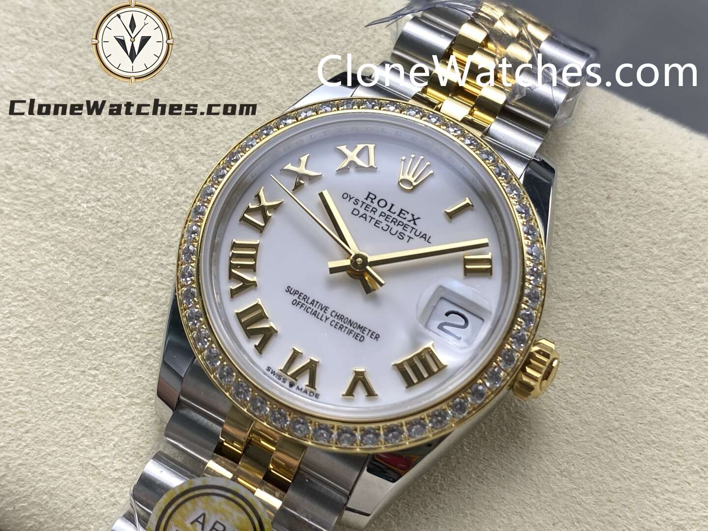 Rolex Super Clone Watches 1:1 DateJust m278383rbr-0002 Jubilee 31MM 2236 Movement - Image 3
