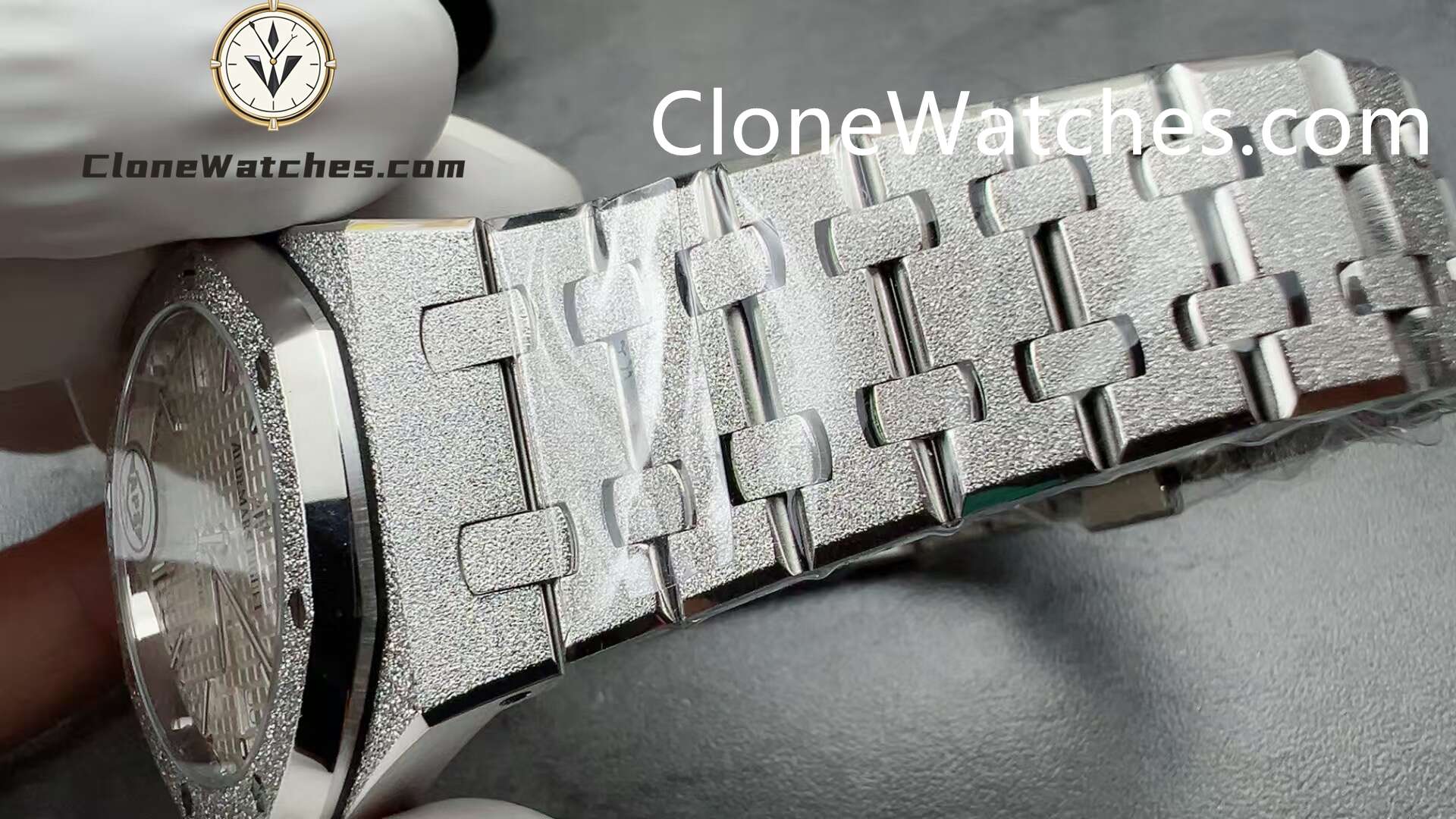 Audemars Piguet Super Clone Watches 1:1 Royal Oak Frost 15454BC White Dial 37mm - Image 7