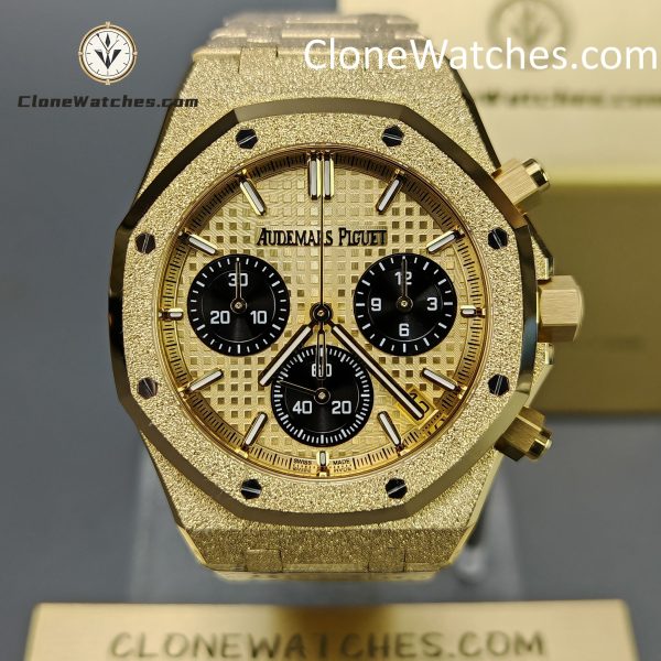 Audemars Piguet Super Clone Watches 1:1 Royal Oak Gold Dial 26240BA Selfwinding Chronograph