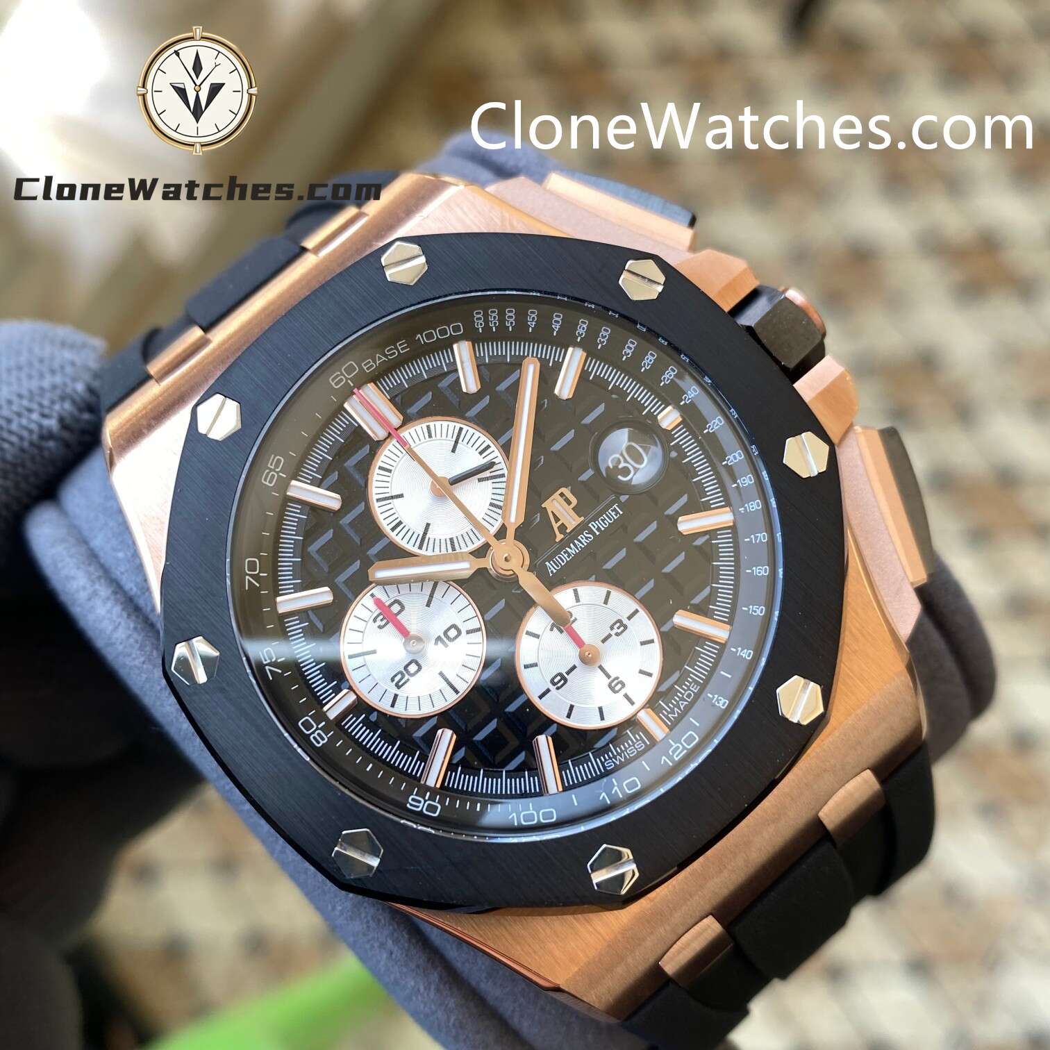 Audemars Piguet Super Clone Watches 1:1 Royal Oak Offshore Chronograph Rose Gold 26400RO 44MM - Image 4