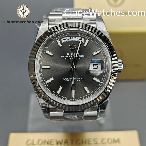 Super Clone Watches – Rolex  Day Date  Gray Dial m228239-0060 VSF Version 