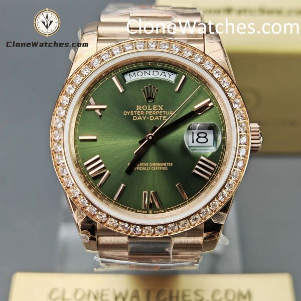 Super Clone Watches – Rolex  Day Date Rose Gold m228345rbr-0011