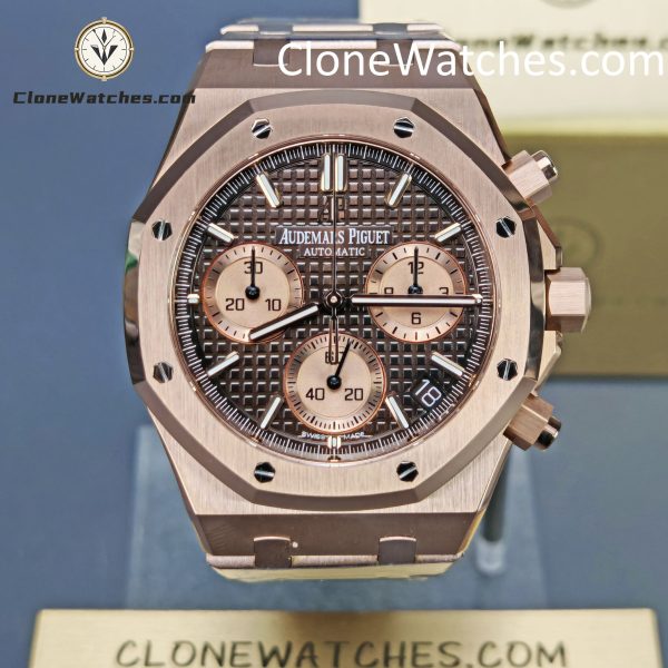 Audemars Piguet Super Clone Watches 1:1 Royal Oak Brown Dial 26239OR Self-winding Chronograph
