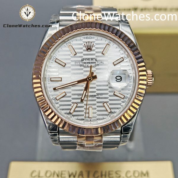 Rolex Super Clone Watches 1:1 DateJust Silver Dial m126331-0018 Jubilee 41MM 3235 Movement