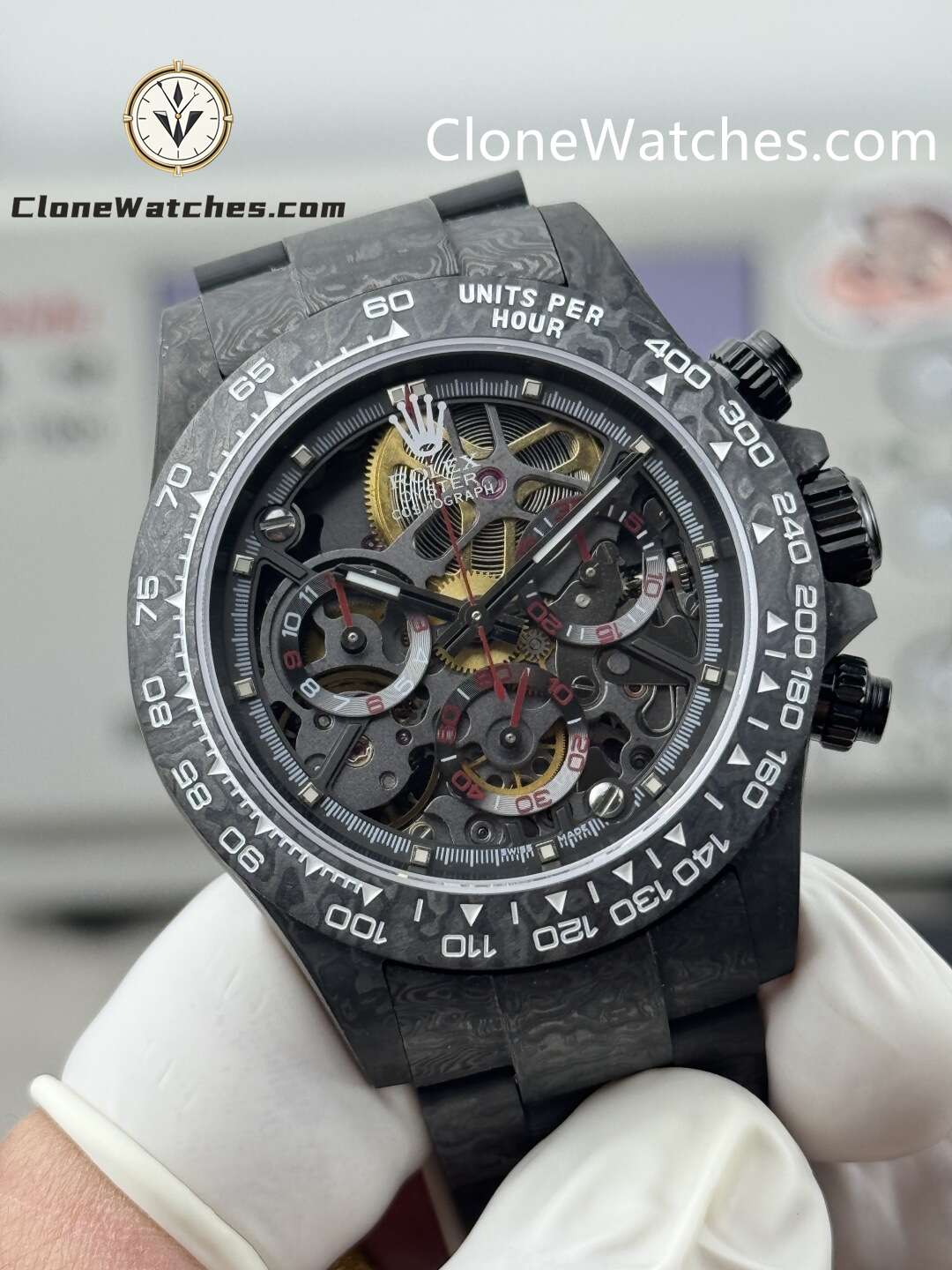 Modified Super Clone Watches 1:1 Rolex Daytona 4130 Super Lightweight Carbon Fiber 40mm - Image 3