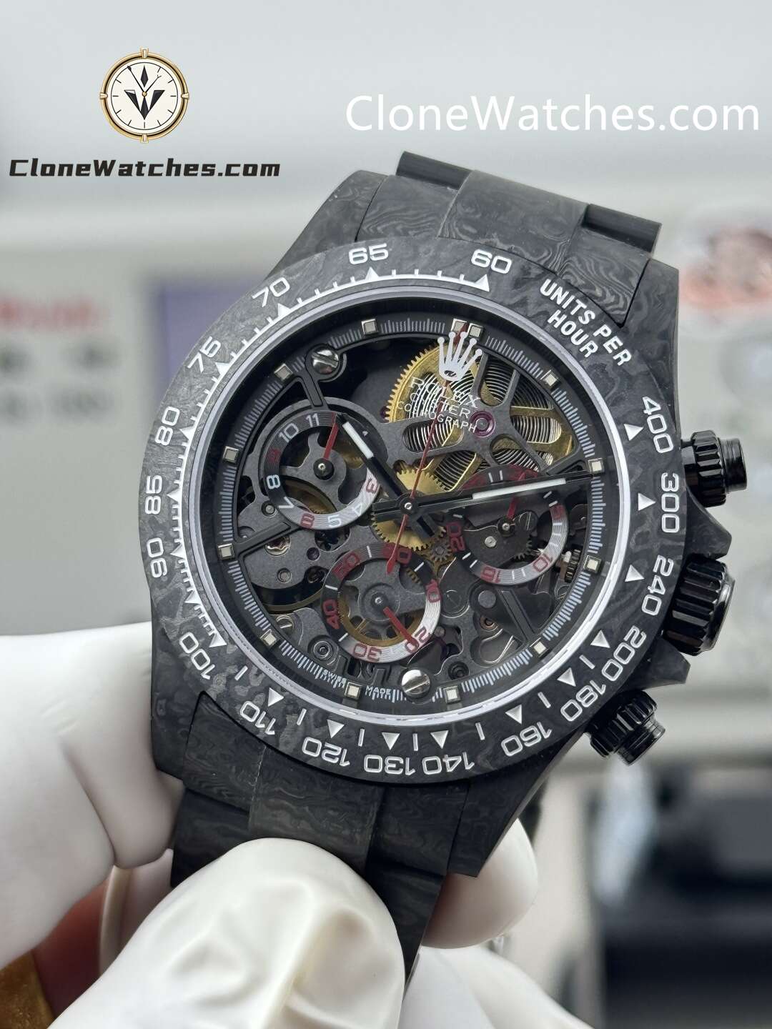 Modified Super Clone Watches 1:1 Rolex Daytona 4130 Super Lightweight Carbon Fiber 40mm - Image 4
