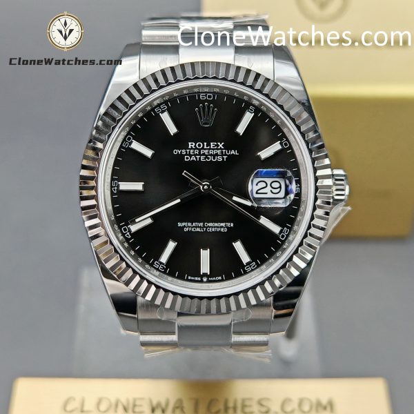 Super Clone Watches – Rolex DateJust Black Dial m126334-0017