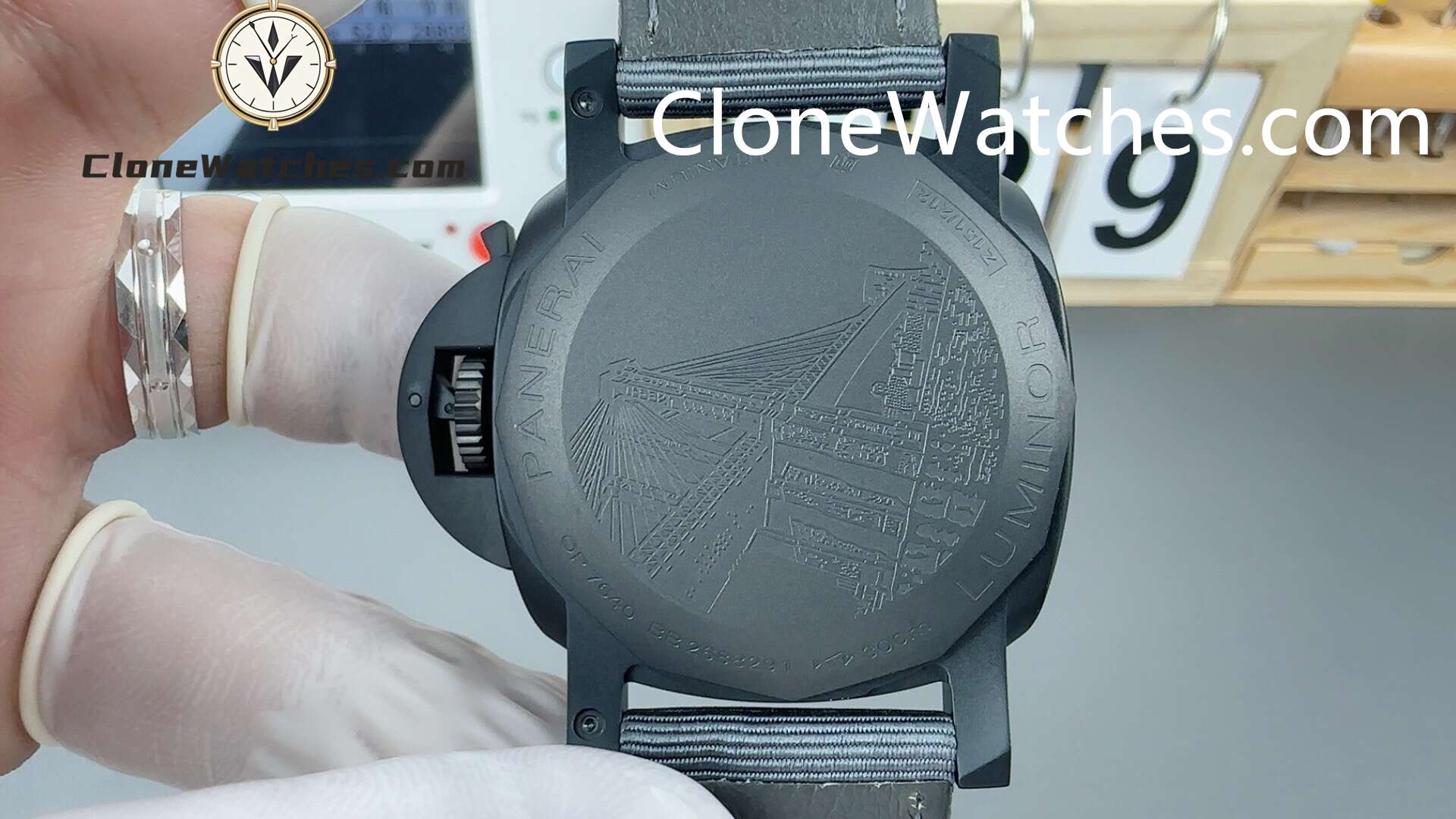 Panerai Super Clone Watches 1:1 Luminor BiTempo Titanium DLC - New York PAM01467 44mm - Image 7